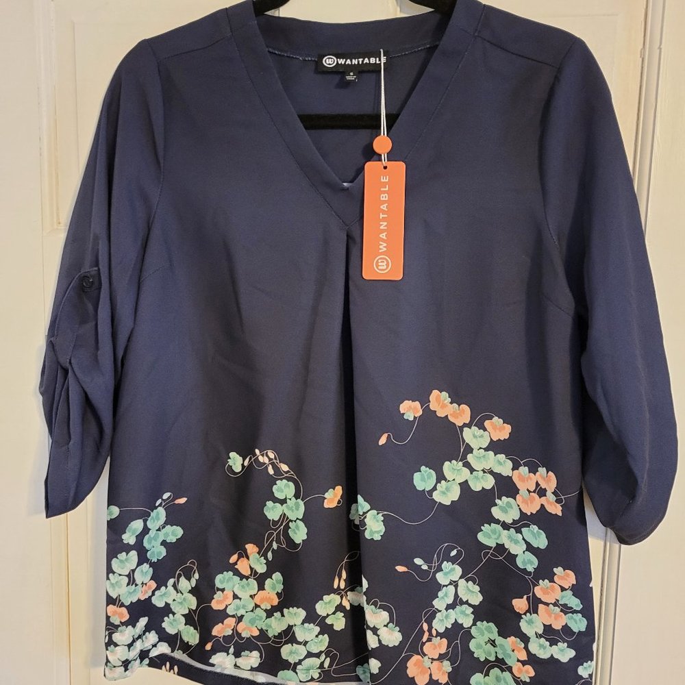 Wantable Exclusive - Printed Popover Blouse - NWT
